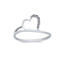 Ioka Jewelry - 14K Yellow Solid Gold Heart Fancy Cubic Zirconia CZ Ring