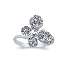 Ioka Jewelry - 14K White Solid Gold Butterfly Fancy Cubic Zirconia CZ Ring