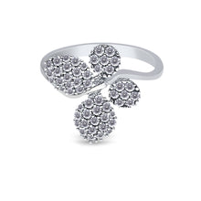 Ioka Jewelry - 14K White Solid Gold Butterfly Fancy Cubic Zirconia CZ Ring