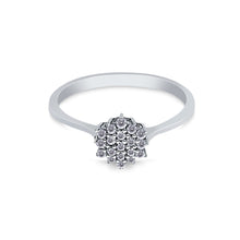 Ioka Jewelry - 14K White Solid Gold Fancy Cubic Zirconia CZ Ring