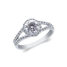 Ioka Jewelry - 14K White Solid Gold 1.25 Ct. Round Cut Cubic Zirconia CZ Wedding Engagement Ring