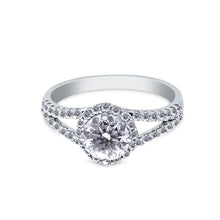Ioka Jewelry - 14K White Solid Gold 1.25 Ct. Round Cut Cubic Zirconia CZ Wedding Engagement Ring