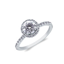 Ioka Jewelry - 14K White Solid Gold 1.25 Ct. Round Cut Cubic Zirconia CZ Wedding Engagement Ring