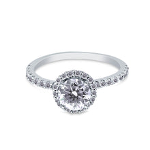 Ioka Jewelry - 14K White Solid Gold 1.25 Ct. Round Cut Cubic Zirconia CZ Wedding Engagement Ring