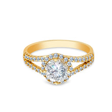 Ioka Jewelry - 14K Yellow or White Solid Gold 1. 25 Ct. Round Cut Cubic Zirconia CZ Wedding Engagement Ring