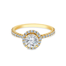 Ioka Jewelry - 14K Yellow OR White Solid Gold 1.25 Ct. Round Cut Cubic Zirconia CZ Wedding Engagement Ring