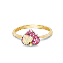 Ioka Jewelry - 14K Yellow Solid Gold 15 Years Quinceanera Birthday Cubic Zirconia CZ Ring