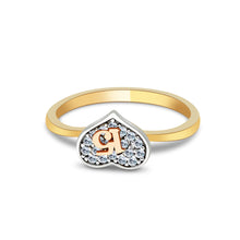 Ioka Jewelry - 14K Two Tone Solid Gold 15 Years Quinceanera Birthday Flower Cubic Zirconia CZ Ring