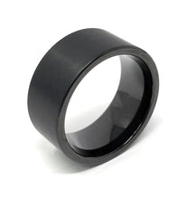 Ioka Jewelry - Tungsten Matte Black 10MM Engagement Wedding Ring Band - Unisex