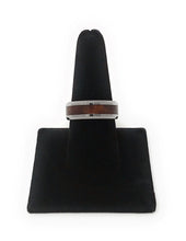 Ioka Jewelry - Tungsten Mahogany Wood Inlay Polished 8MM Engagement Wedding Ring Band - Unisex