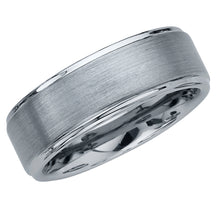 Ioka Jewelry - Tungsten Silver Brushed 8MM Engagement Wedding Ring Band - Unisex