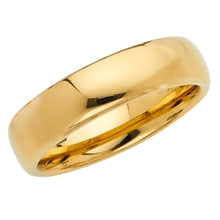 Ioka Jewelry - Tungsten Yellow Polished 6MM Engagement Wedding Ring Band - Unisex
