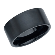 Ioka Jewelry - Tungsten Matte Black 10MM Engagement Wedding Ring Band - Unisex