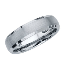 Ioka Jewelry - Tungsten Brushed Silver 6MM Engagement Wedding Ring Band - Unisex