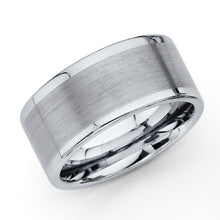 Ioka Jewelry - Tungsten Brushed Silver 10MM Engagement Wedding Ring Band - Unisex